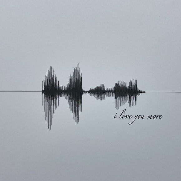 I Love You More Soundwave Wall Art - Premade - Picture 2 of 4